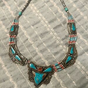 Turquoise and Silver Women's Necklace